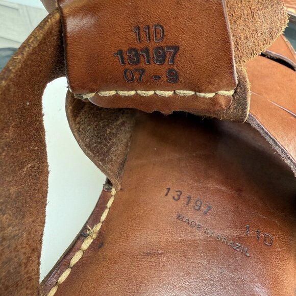 Cole Haan Mens Fishermen Sandals Brown Leather Buckle Sz 11 D - Picture 6 of 8